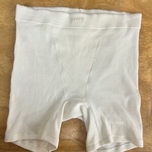 SKIMS White Ribbed Shorts